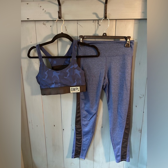 GWPL Pants - GWPL Blue Camouflage Sports Bra and Leggings Set | Women’s Size Small